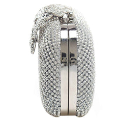 Silver Diamante Evening Clutch