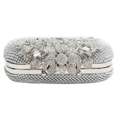 Silver Diamante Evening Clutch
