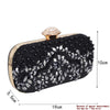 Black Beaded Clutch Bag Luxury Pochette Handbag