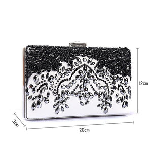 Cross Body B&W Diamond Clutch
