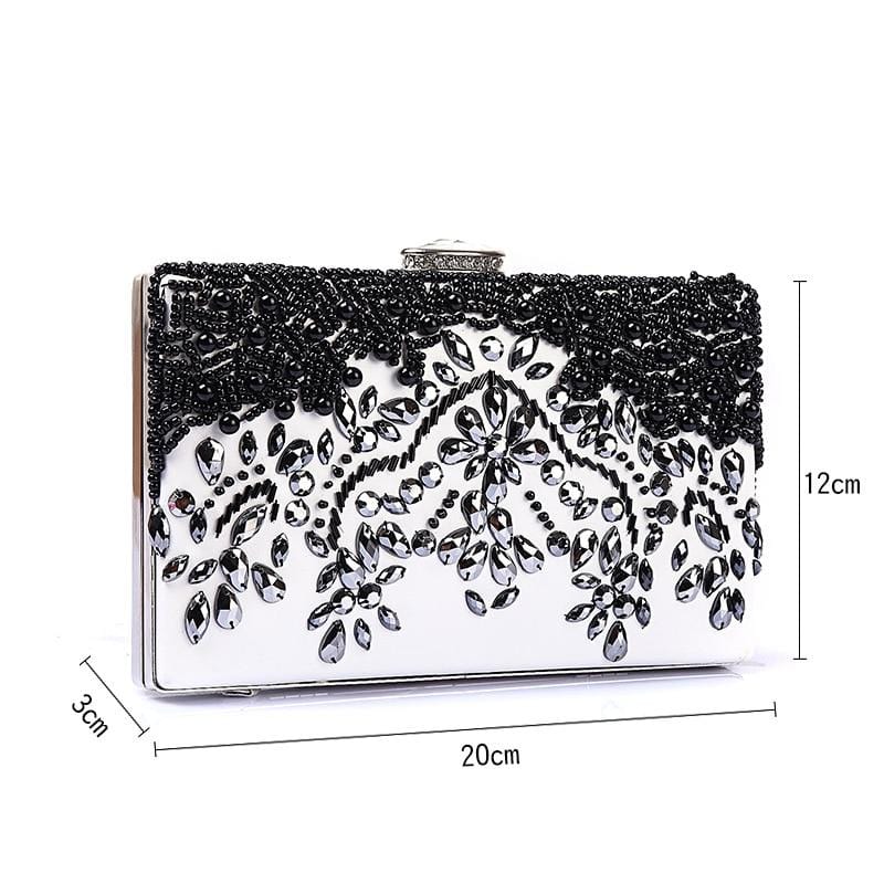 Cross Body B&W Diamond Clutch