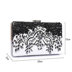 Cross Body B&W Diamond Clutch
