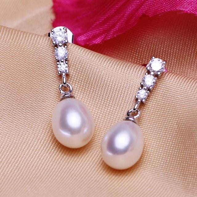 Sterling Silver Pearl studded Earring