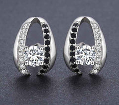 Oval Zirconia Stud Earrings