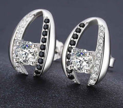 Oval Zirconia Stud Earrings