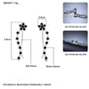 Black Flower Spinel Earrings