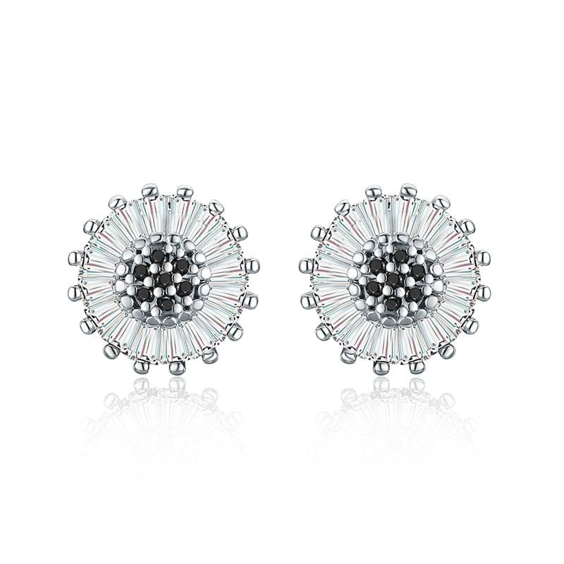 Black Spinel Stud Earrings
